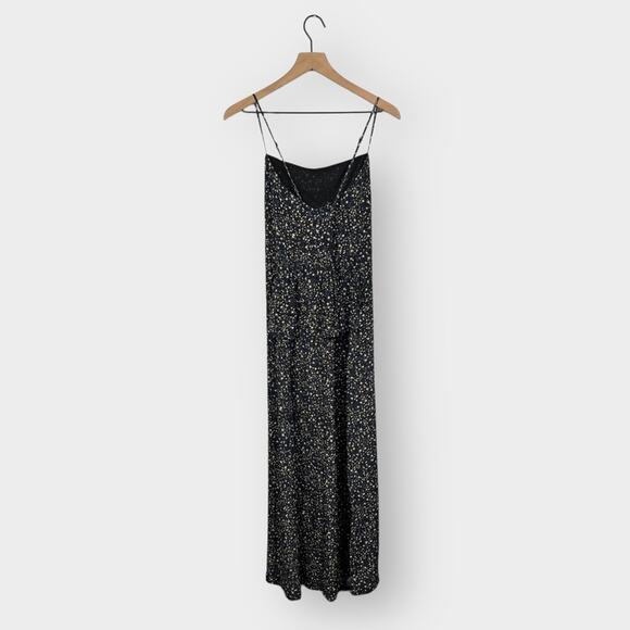 J.Crew Ruffle-Back 100% Silk Maxi Dress in Starry Sky Print Size 8 NEW - Picture 3 of 8